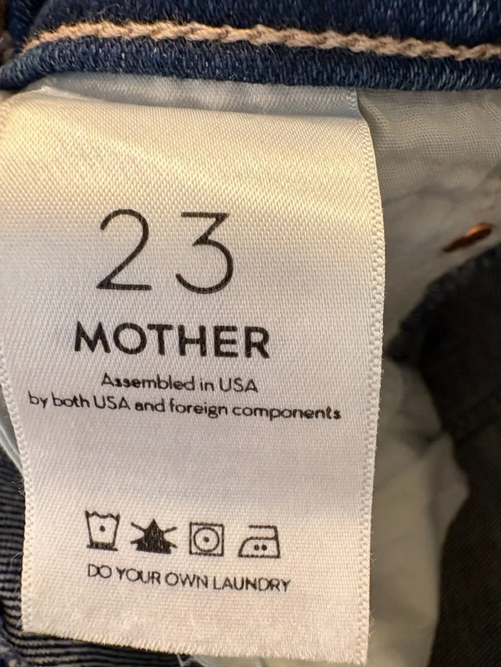 MOTHER Pixie Swooner Skimp Leaps and Bounds High Rise Skinny Jeans Size 23